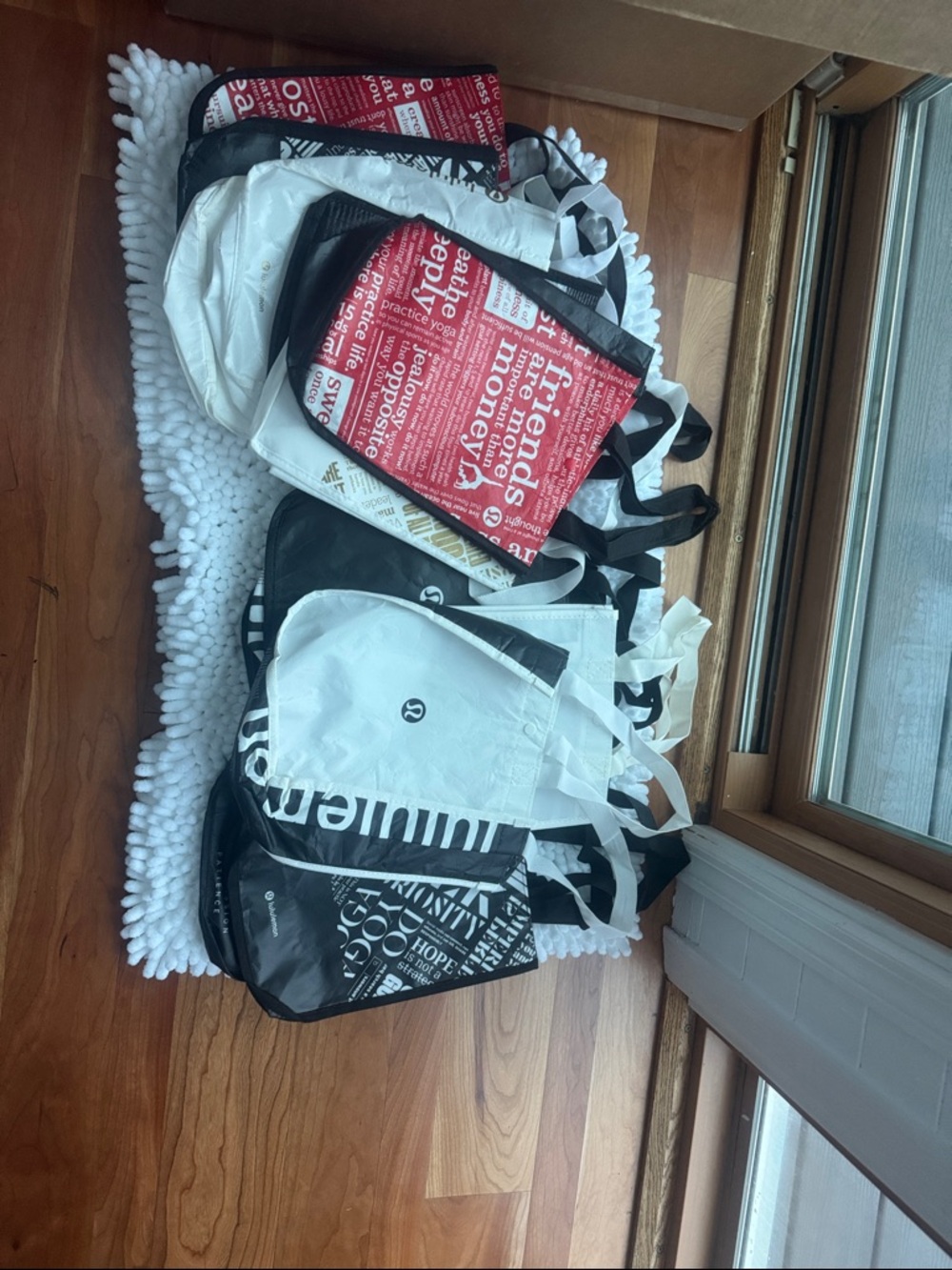 Mixed Lot of 15, Lululemon Reusable Shopping Tote Bags All Colors